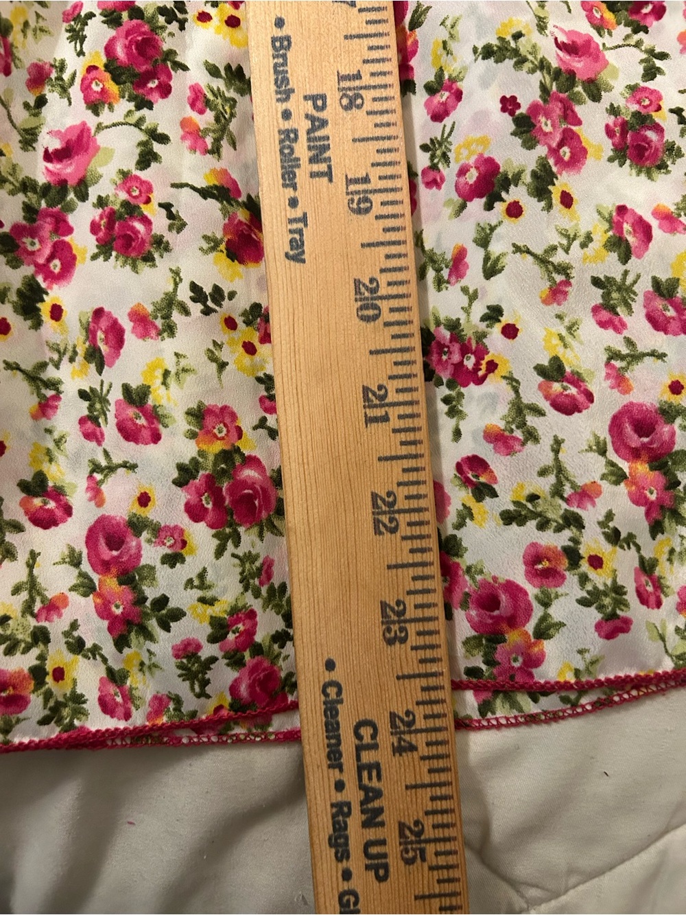 Vintage Jung Kim USA Long Floral Off Shoulder Blouse Size Large - Picture 7 of 8